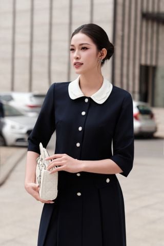 Áo TL, (B,mc071), cổ thêu sóng