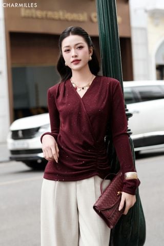 Áo TD nhún eo óng ánh (MQ031.1)