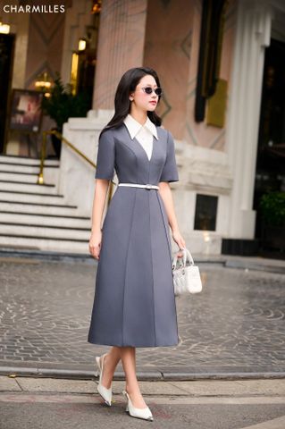 Đầm TL cổ phối (Đ)