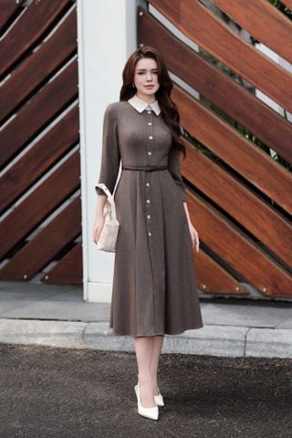 Đầm TD, cổ phối (Đ) 9ktt