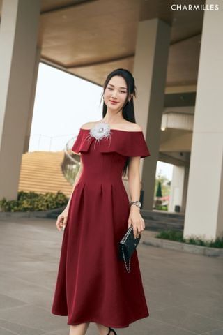 Đầm trễ vai cài (H)