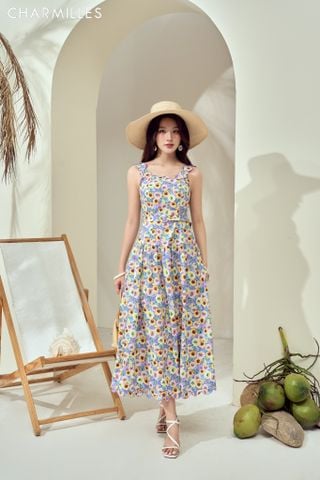 Đầm 2 dây dáng xoè