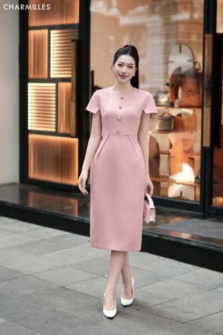 Đầm ôm , cổ tròn 4k