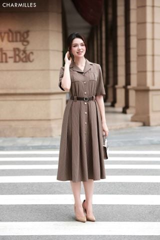 Đầm xoè , 2 túi ngực (Đ)