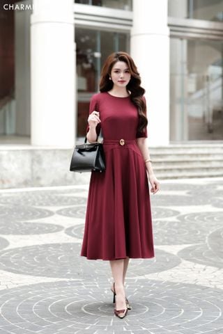 Đầm tl, cổ tròn (Đ)