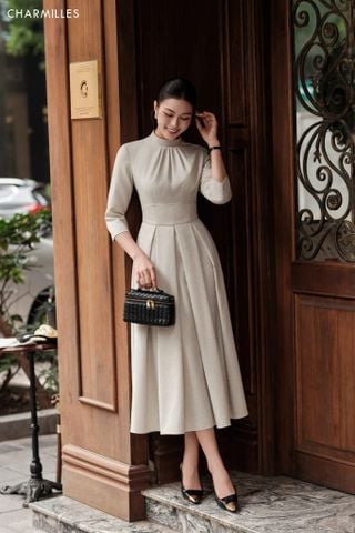 Đầm cổ tàu TL eo diễu