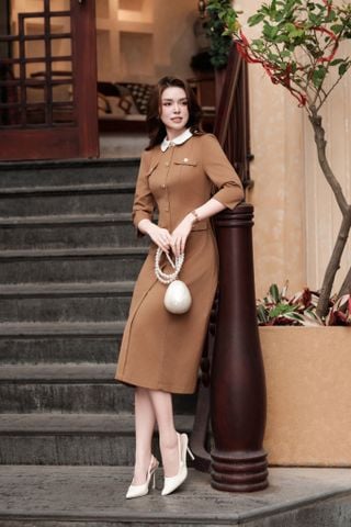 Đầm TL, phối, 7k, 4nắp túi