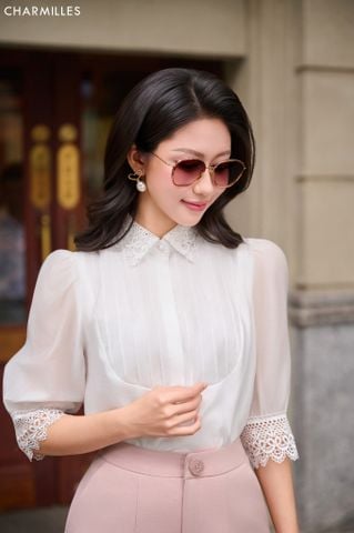 Áo Cổ Sen Hoa Tay Lỡ