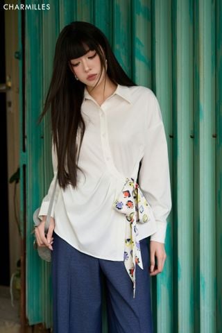 Áo TD eo phối nơ