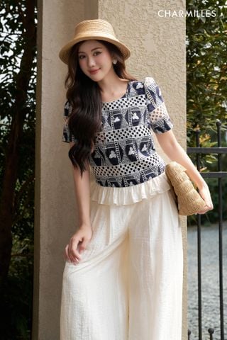 Aó TC, cổ nơ, gấu bèo (MQ016)