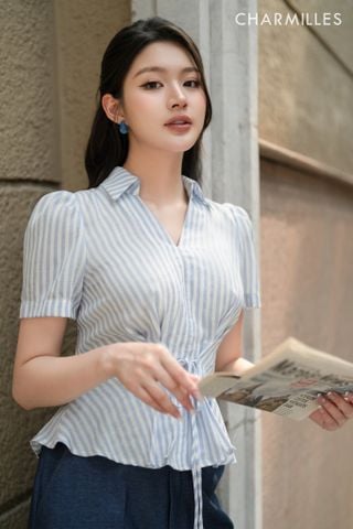 Áo TC k sau, buộc nơ eo