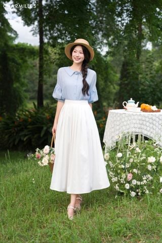 Chân váy xoè xếp ly