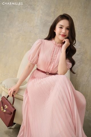 Đầm TC cổ tàu bèo(Đ)z ly