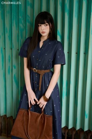 Đầm TC cổ sẻ