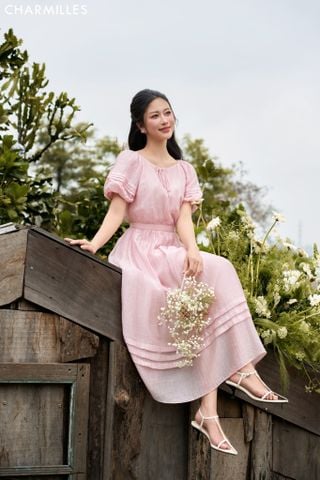 Đầm TC, eo dây b nơ