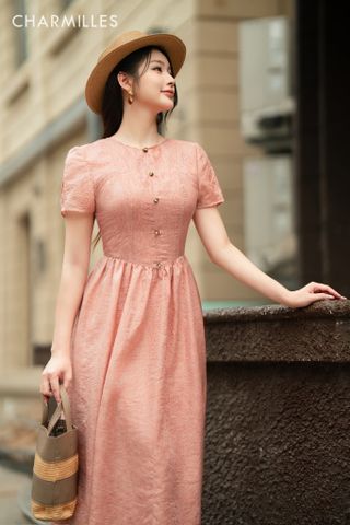Đầm TC, 5ktt, nhún eo xoè