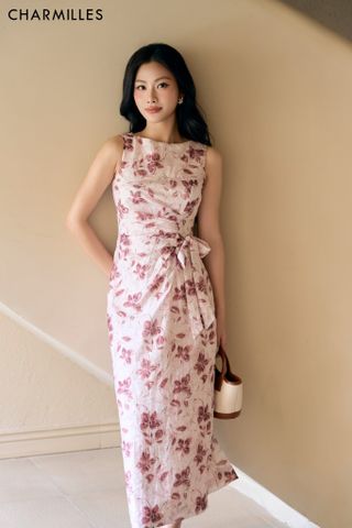 Đầm SN,eo nhún buộc nơ