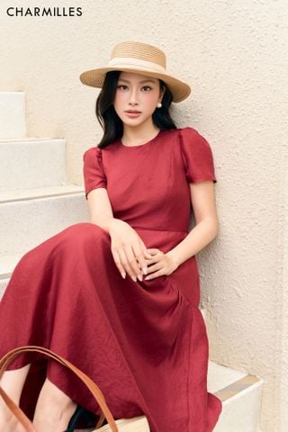 Đầm TC, vai mí, gấu nối