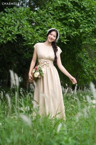 Đầm TC eo 2 nơ