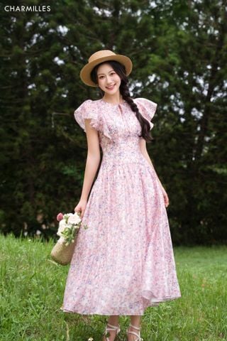 Đầm TC bèo cổ khoét