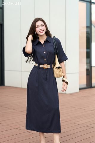 Đầm TC gập 5k cài (Đ)