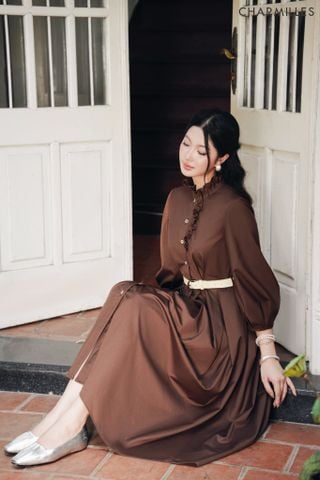 Đầm TL cổ thân bèo (Đ)