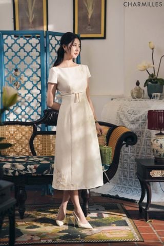 Đầm TC thuyền tc eo nơ