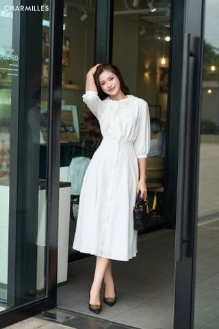 Đầm TL, cổ vắt nơ