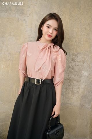 Áo TL cổ buộc nơ