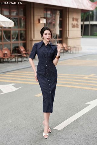 Đầm CĐ bút chì , cài cúc