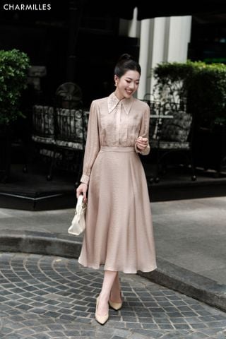 Đầm TD, lá cổ đính hạt