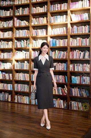 Đầm TL cổ, tay zen 3k (Đ)