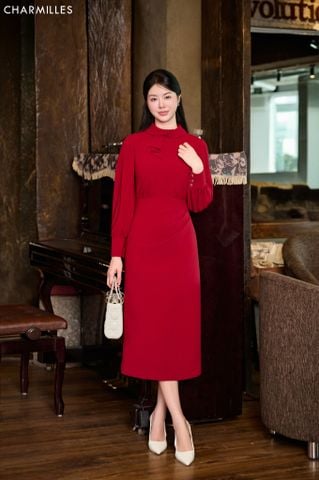 Đầm TD cổ bèo, mí eo