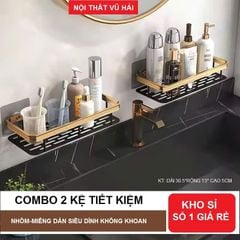 COMBO TIẾT KIỆM-2 KỆ DÁN TƯỜNG H50 MÀU ĐEN+VÀNG