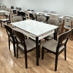 Bàn Ăn Kéo Dài 120-170cm Đá Ngọc L-129