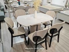 Bàn Ăn Tròn Gấp Gọn Thành Bàn Chữ Nhật