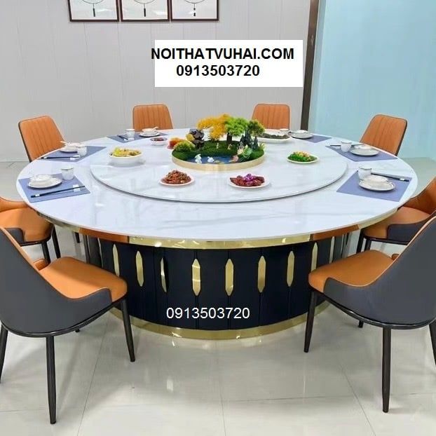 Bàn Ăn Tròn Có Mâm Xoay 10-30 Ghế