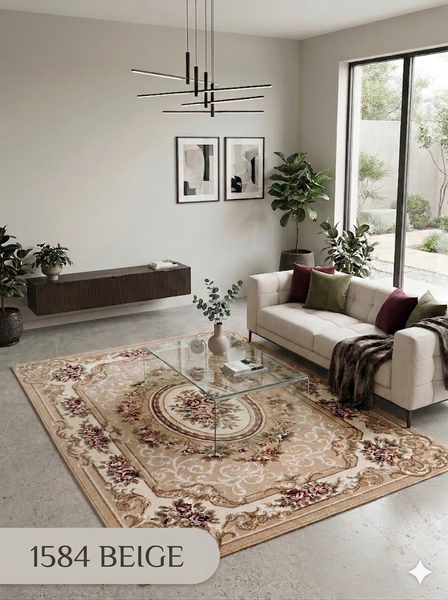  Thảm trang trí màu kem YL N 1584 BE 