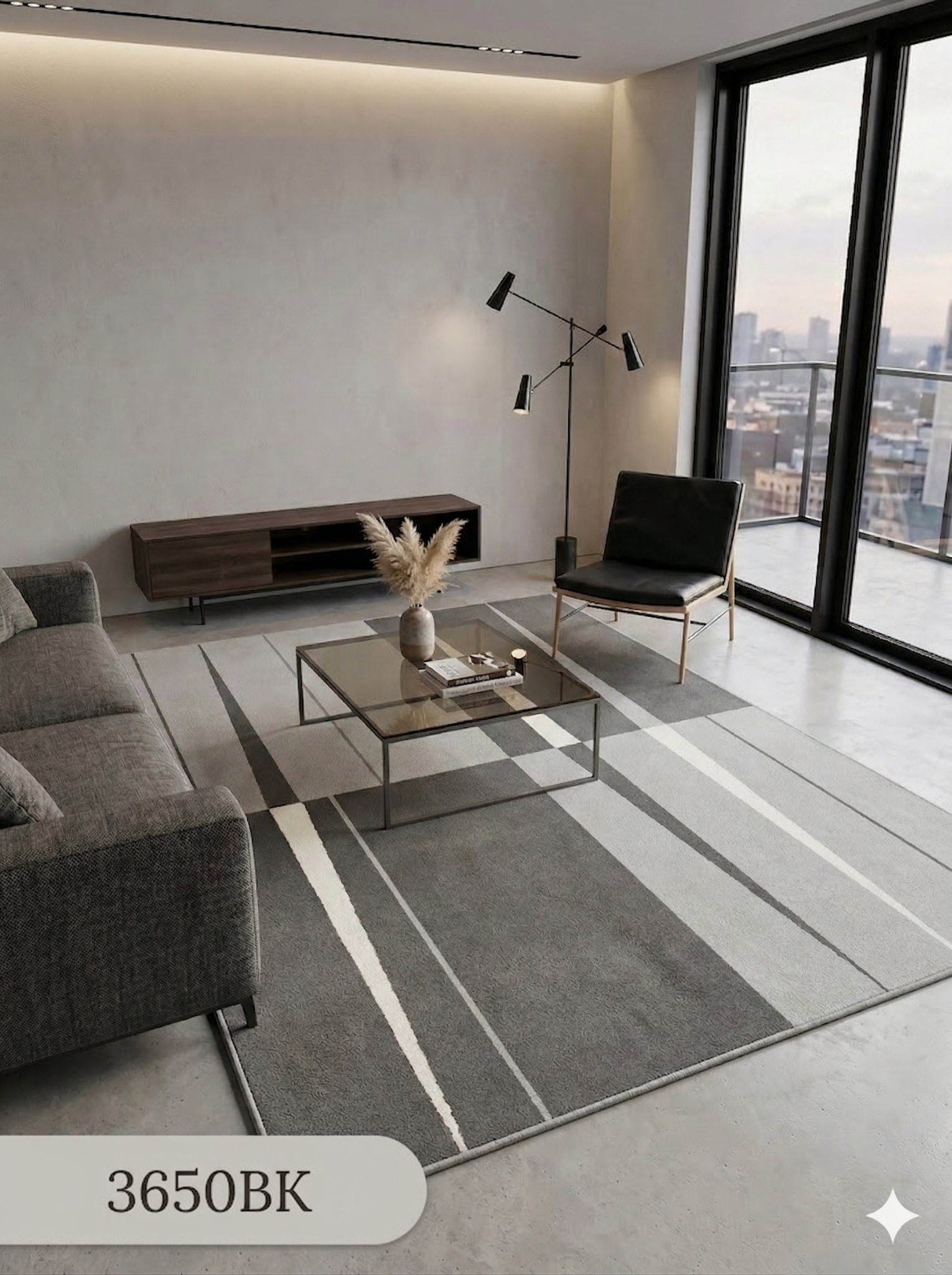  Thảm sofa hiện đại YS N 3650 BK 