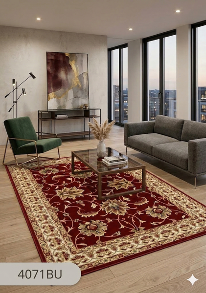  Thảm sofa màu đỏ YL N 4071 BU 