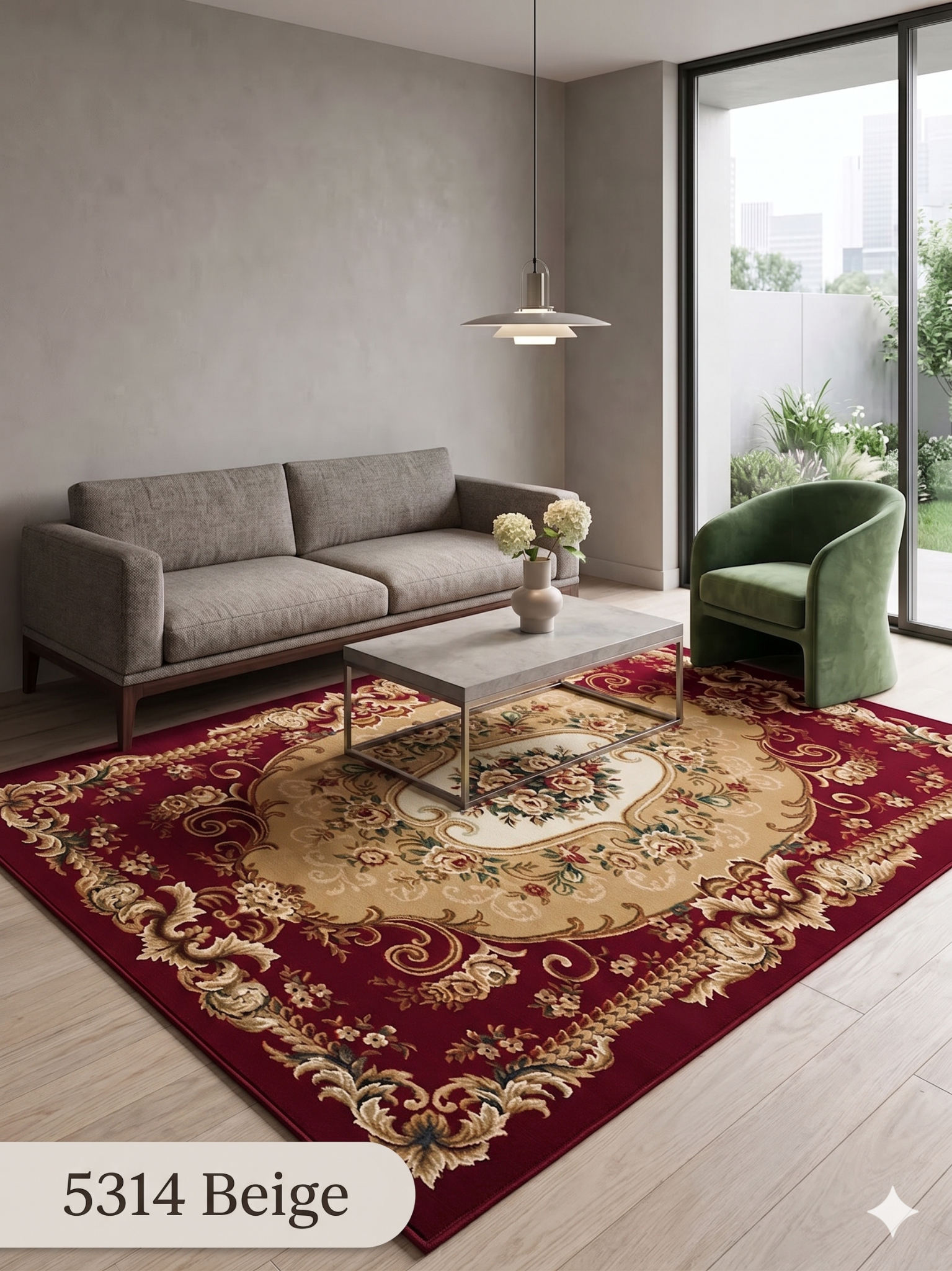  THẢM SALON PHÒNG KHÁCH 5314 Red 