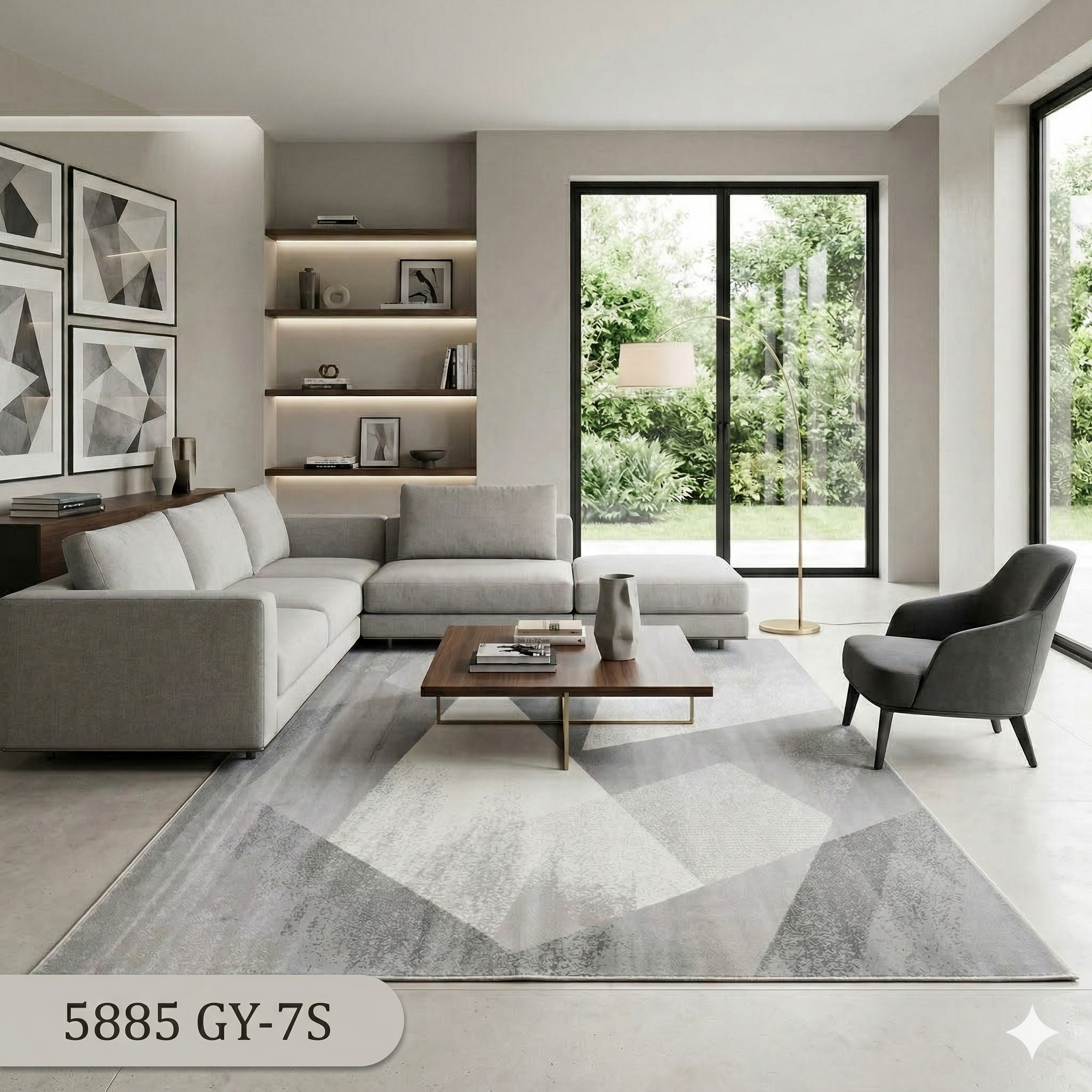  Thảm trang trí sofa QINGXIU GS N 5885 GY-7S 