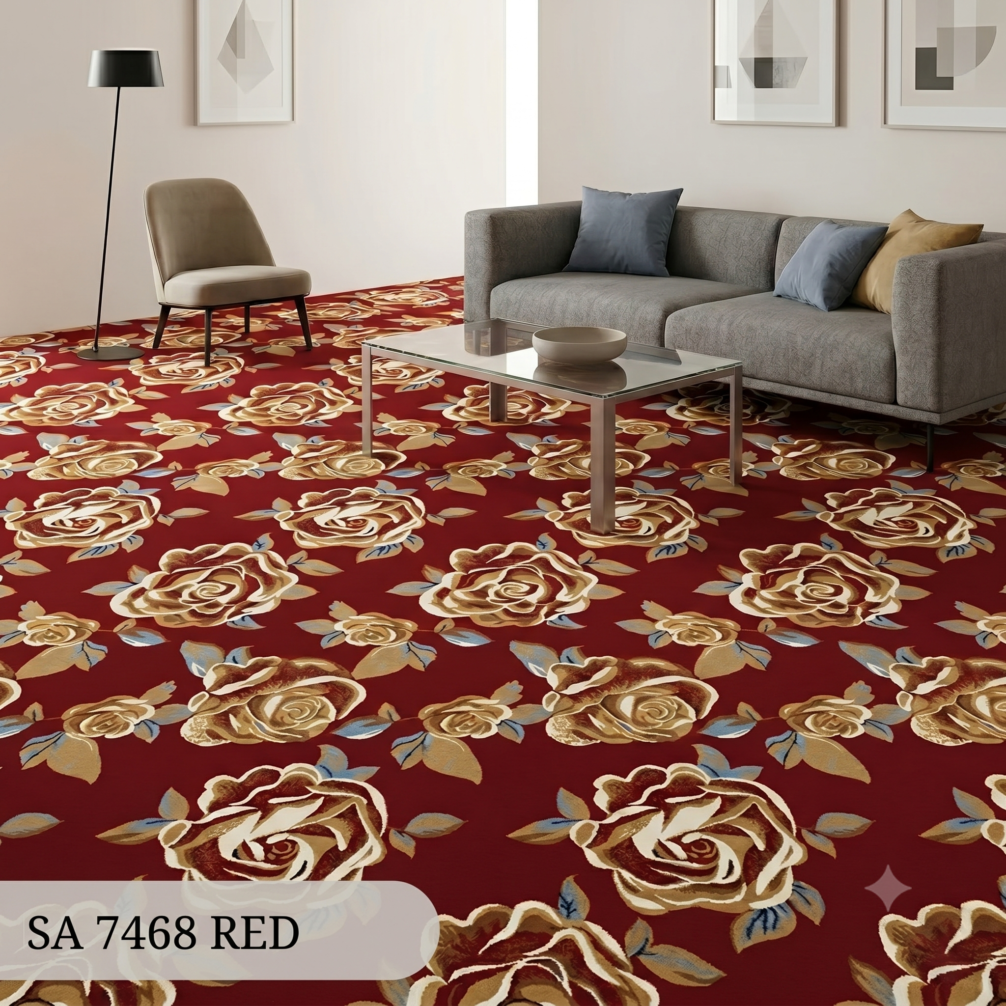  Thảm Trải Sàn SA 7468 RED 