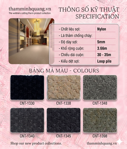 Thảm cuộn màu trơn