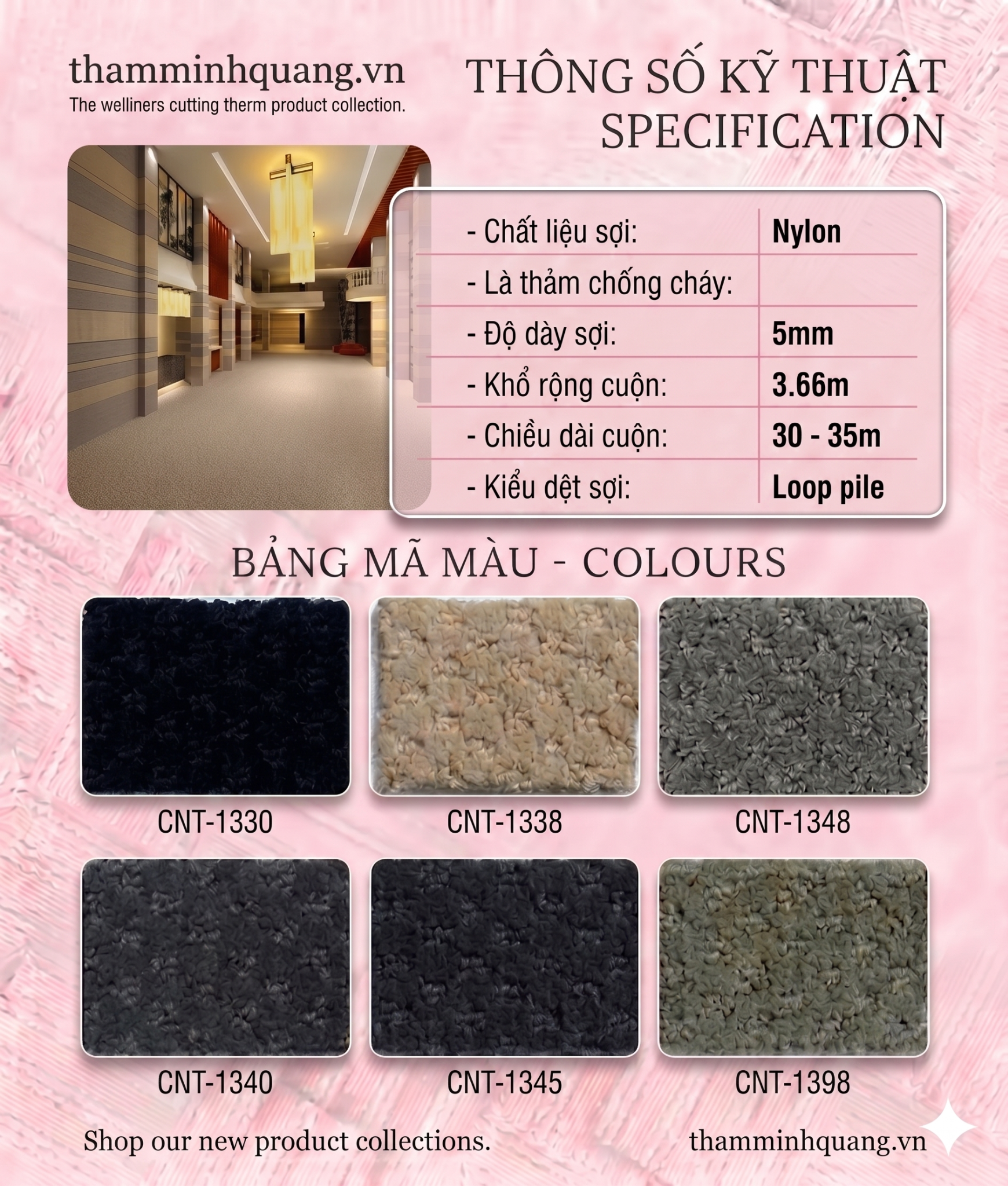  Thảm chống cháy Chantily 