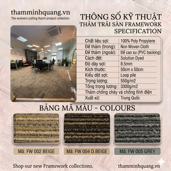  Thảm tấm văn phòng Framework 