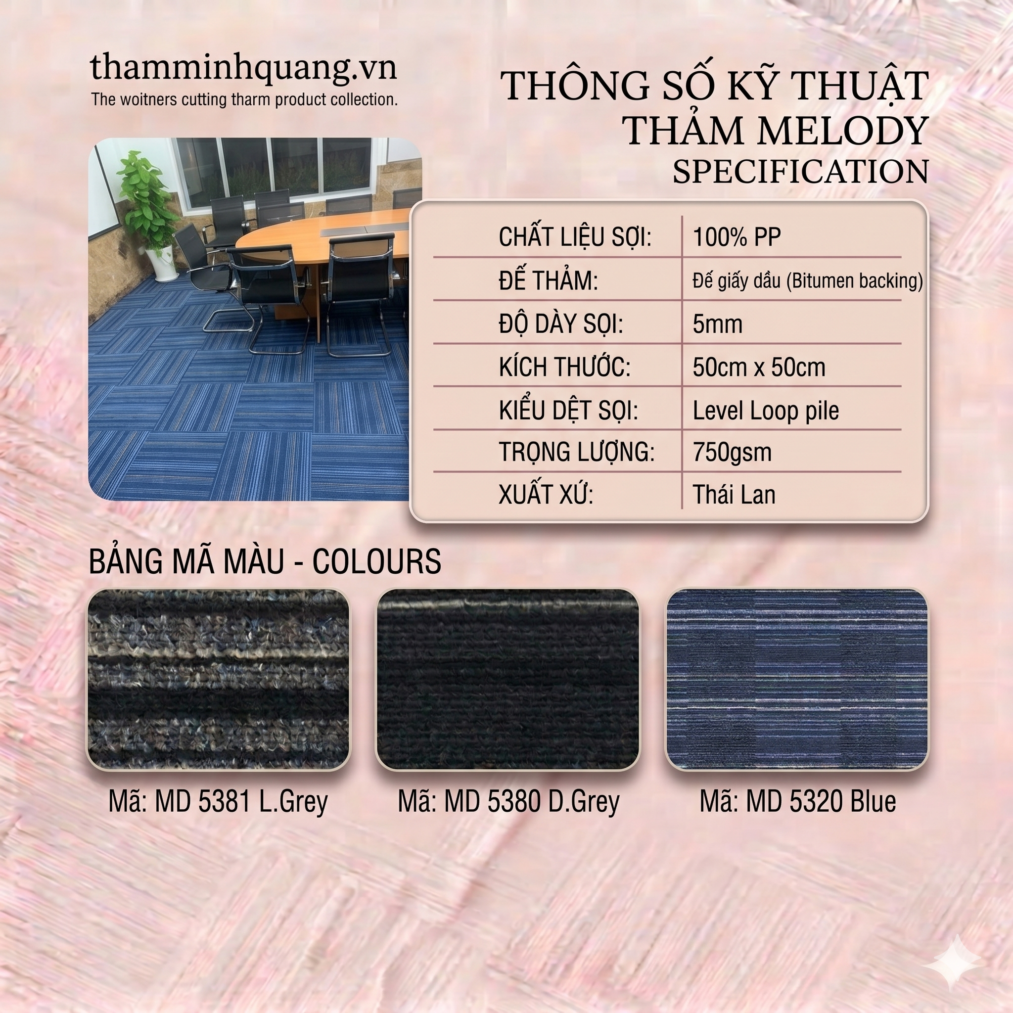 Thảm tấm giá rẻ Melody 