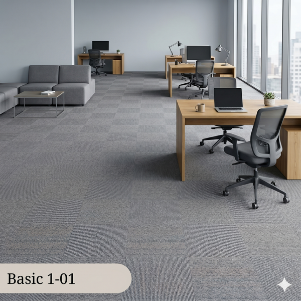  Thảm Màu Xám Nhạt Basic 1-01 