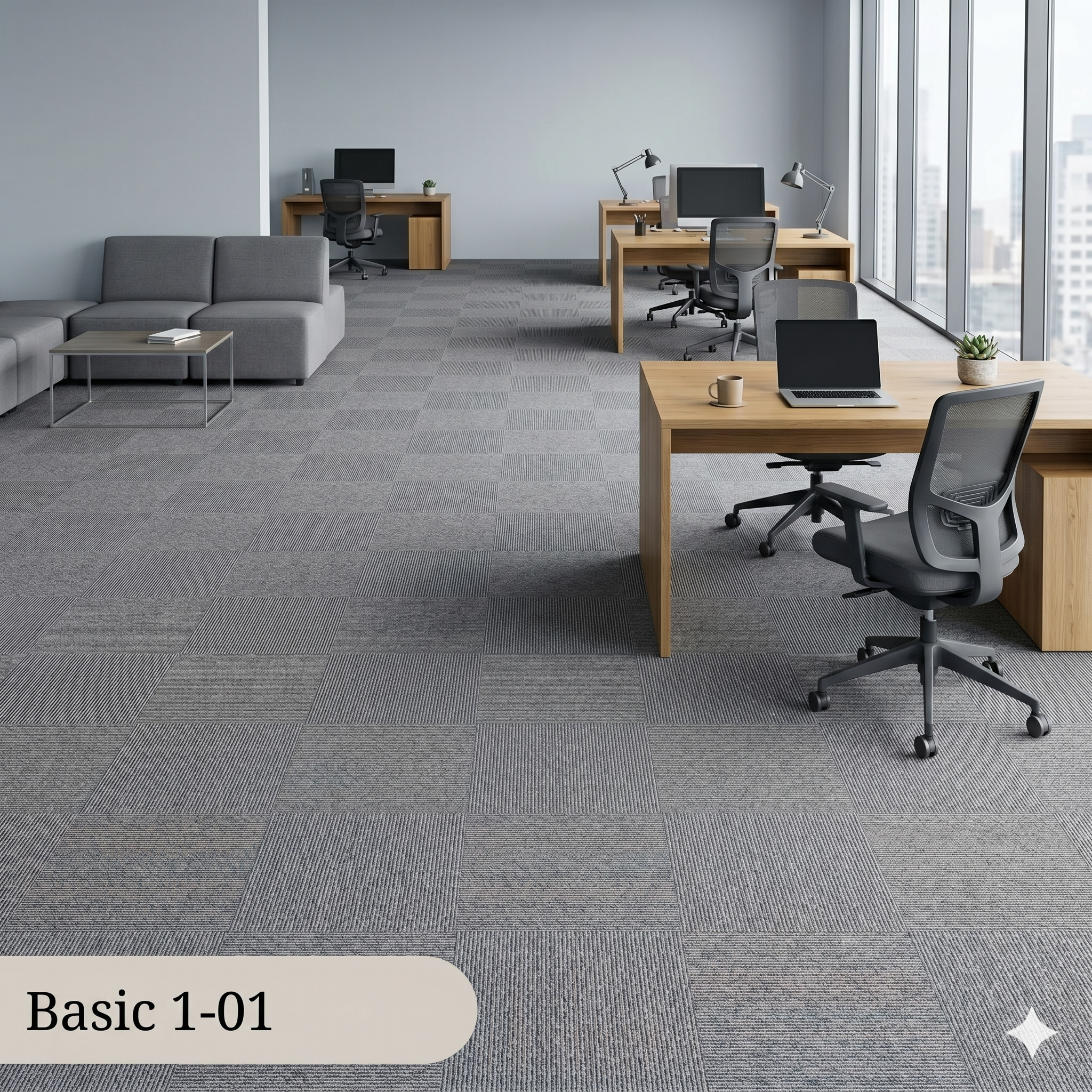  Thảm Màu Xám Nhạt Basic 1-01 