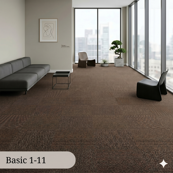  Thảm Gạch Màu Nâu Basic 1-11 